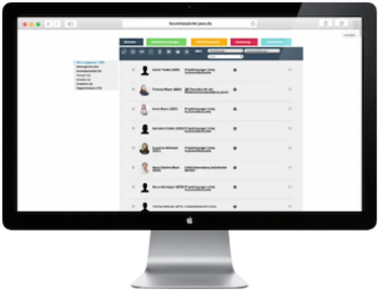 Screenshot einer Personalverwaltungs-Software